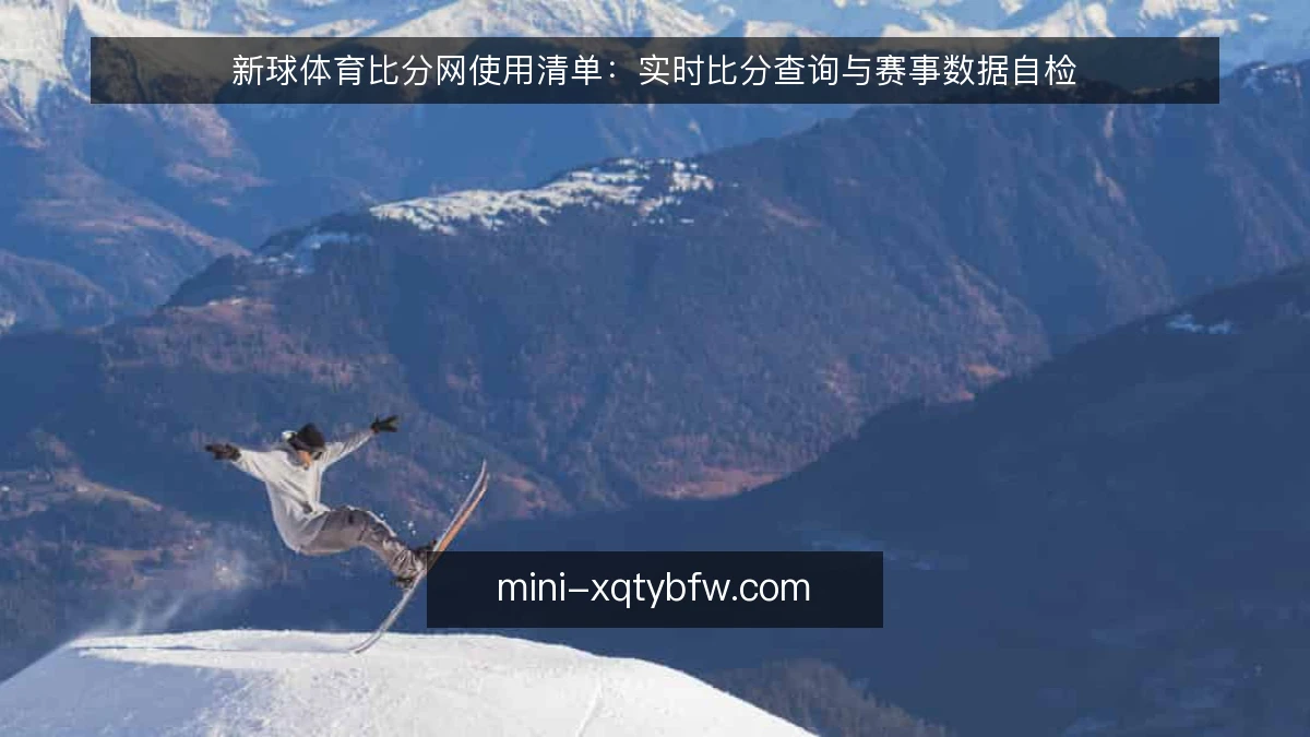 新球体育比分网使用清单：实时比分查询与赛事数据自检